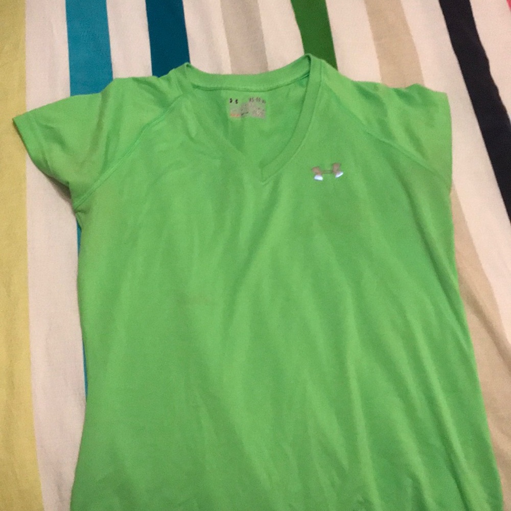Green athletic shirt